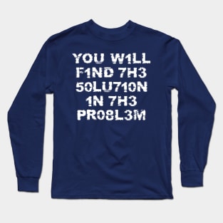 Find the solution in the problem puzzle logo with numbers as letters Long Sleeve T-Shirt